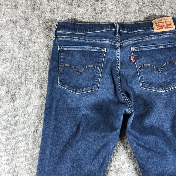 Levis 710 Super Skinny Jeans Womens 32 Blue Distressed Medium Wash Stretch Denim - Picture 13 of 16